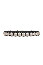 Isabel Marant Giavi Belt in Black & Silver, view 2, click to view large image.