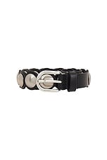 Isabel Marant Giavi Belt in Black & Silver, view 3, click to view large image.