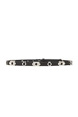 Isabel Marant Odena Belt in Black & Silver, view 2, click to view large image.