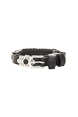 Isabel Marant Odena Belt in Black & Silver, view 3, click to view large image.