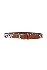 Isabel Marant Veliana Belt in Natural & Silver, view 1, click to view large image.