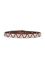 Isabel Marant Veliana Belt in Natural & Silver, view 2, click to view large image.