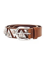 Isabel Marant Veliana Belt in Natural & Silver, view 3, click to view large image.