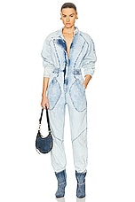 Isabel Marant Kimea Jumpsuit in Light Blue, view 4, click to view large image.
