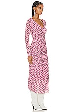 Isabel Marant Laly Fluid Jersey Dress in Fuchsia, view 2, click to view large image.