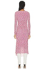 Isabel Marant Laly Fluid Jersey Dress in Fuchsia, view 3, click to view large image.