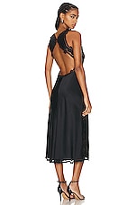 Isabel Marant Jadel Lingerie Satin Dress in Black, view 1, click to view large image.