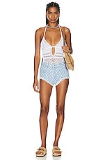 Isabel Marant Aneida Short in Light Blue, view 4, click to view large image.