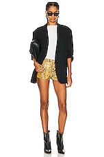 Isabel Marant Cadelia Python Effect Leather Short in Natural, view 4, click to view large image.