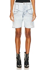 Isabel Marant Oreta Short in Light Blue, view 1, click to view large image.