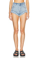 Isabel Marant Eneidao Short in Ice Blue, view 1, click to view large image.