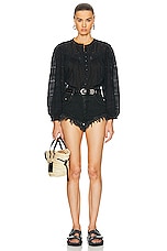 Isabel Marant Eneidao Short in Faded Black, view 4, click to view large image.