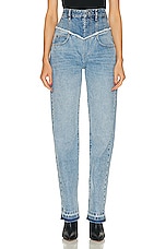 Isabel Marant Noemie Straight Leg in Light Blue, view 1, click to view large image.