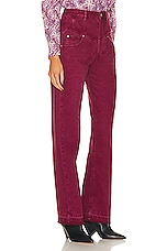 Isabel Marant Noemie Straight Leg in Burgundy, view 2, click to view large image.