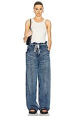 Isabel Marant Jordy Baggy Wide Leg in Light Blue, view 4, click to view large image.