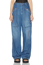 Isabel Marant Jolande Wide Leg in Blue, view 1, click to view large image.