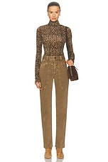 Isabel Marant Brinley Straight Leg in Bronze, view 5, click to view large image.