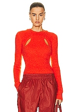 Isabel Marant Alford Sweater in Orange, view 1, click to view large image.