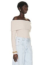 Isabel Marant Baya Cashmere Sweater in Beige, view 2, click to view large image.
