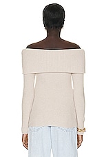 Isabel Marant Baya Cashmere Sweater in Beige, view 3, click to view large image.