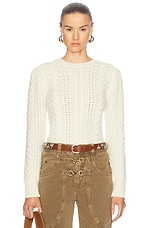 Isabel Marant Otilia Sweater in Ecru, view 1, click to view large image.