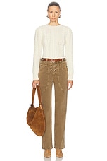 Isabel Marant Otilia Sweater in Ecru, view 4, click to view large image.