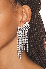 Isabel Marant A Wild Shore Earrings in Transparent & Silver, view 2, click to view large image.