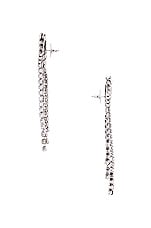 Isabel Marant Fringe Earrings in Transparent & Silver, view 3, click to view large image.