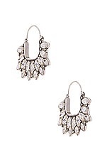 Isabel Marant Boucle D'oreill Earrings in Transparent & Silver, view 1, click to view large image.