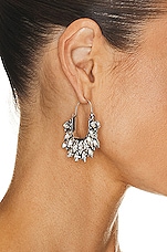 Isabel Marant Boucle D'oreill Earrings in Transparent & Silver, view 2, click to view large image.