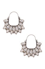 Isabel Marant Boucle D'oreill Earrings in Transparent & Silver, view 3, click to view large image.