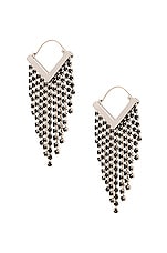 Isabel Marant Metal Jungle Earring in Black & Silver, view 1, click to view large image.