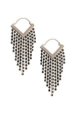 Isabel Marant Metal Jungle Earring in Black & Silver, view 3, click to view large image.