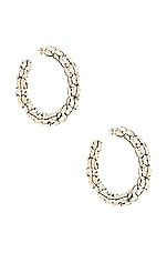 Isabel Marant Metallic Something Earring in Black & Silver, view 1, click to view large image.