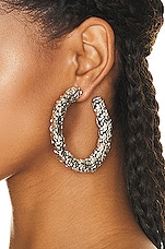 Isabel Marant Metallic Something Earring in Black & Silver, view 2, click to view large image.