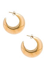 Isabel Marant Large Hoop Earrings in Dore, view 3, click to view large image.