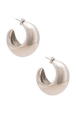 Isabel Marant Large Hoop Earrings in Silver, view 1, click to view large image.