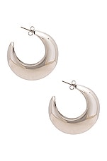 Isabel Marant Large Hoop Earrings in Silver, view 3, click to view large image.