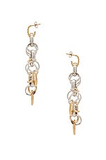 Isabel Marant Boucle D'oreill Earring in Silver & Dore, view 3, click to view large image.