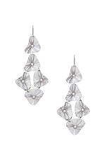 Isabel Marant Flower Earrings in Silver, view 1, click to view large image.