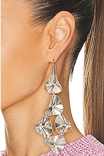 Isabel Marant Flower Earrings in Silver, view 2, click to view large image.