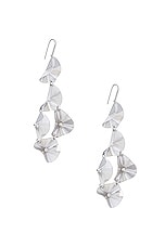 Isabel Marant Flower Earrings in Silver, view 3, click to view large image.