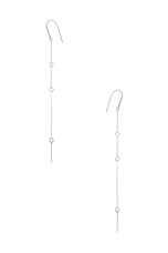 Isabel Marant Boucle D'oreill Dangle Traingle Earrings in Silver, view 3, click to view large image.