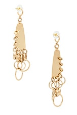 Isabel Marant Boucle D'oreill Pierced Dangle Earrings in Dore, view 3, click to view large image.