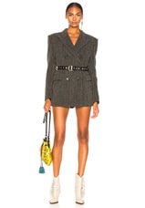 Isabel Marant Jaxen Blazer in Anthracite Ecru FWRD