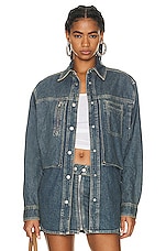 Isabel Marant Pearl Denim Jacket in Dark Blue, view 1, click to view large image.