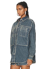 Isabel Marant Pearl Denim Jacket in Dark Blue, view 3, click to view large image.