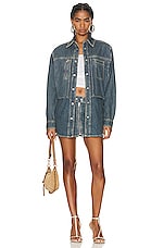 Isabel Marant Pearl Denim Jacket in Dark Blue, view 5, click to view large image.