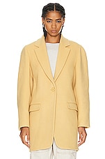 Isabel Marant Jilinka Timeless Coat in Straw, view 1, click to view large image.