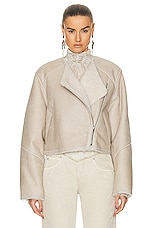Isabel Marant Ostya Shearling Jacket in Ecru, view 1, click to view large image.
